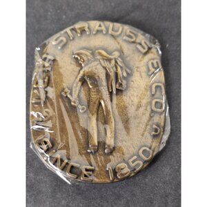 Levi Strauss Levis Denim Blue Jeans Cowboy Vtg Belt Buckle